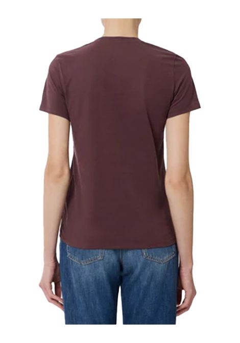 T-shirt ELISABETTA FRANCHI donna MA00756 Bordeaux maniche corte cotone slim logo ELISABETTA FRANCHI | T-shirt | MA00756EA4